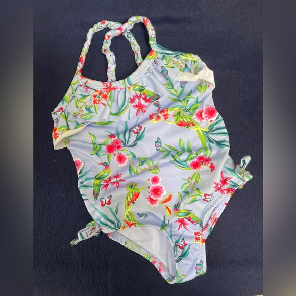 Vince Camuto Floral, Braided Girls Bathing Suit Size 2T- Excellent Condition - Picture 1 of 4